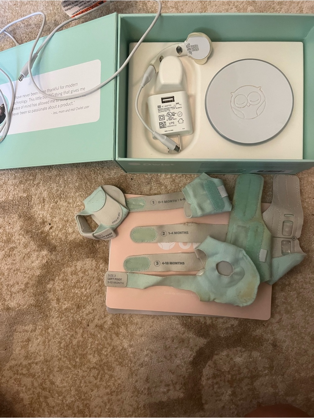 Owlet Smart Sock 2 Baby Monitor Sock - Mint
